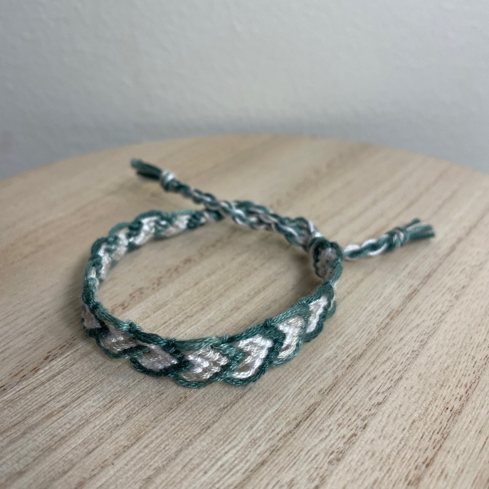 Dark Mint Woven Bracelet